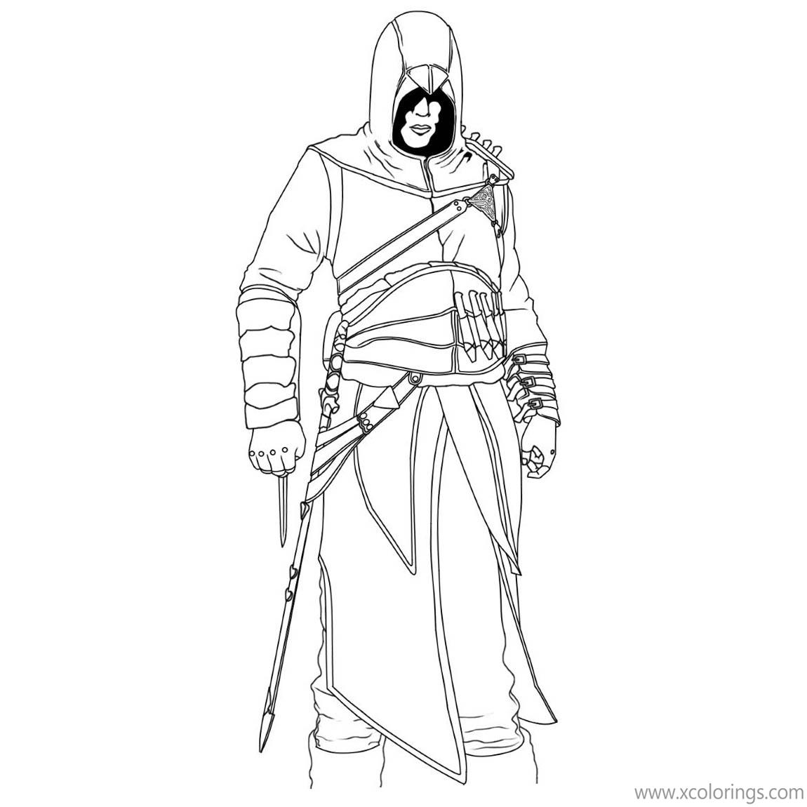 Free Altair from Assassin's Creed Characters Coloring Pages printable