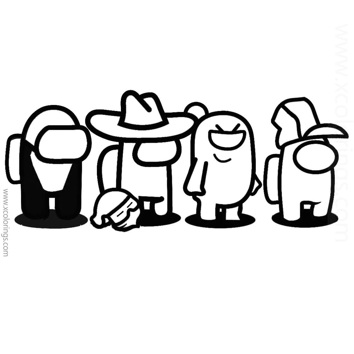 Coloring Pages Of Among Us Characters