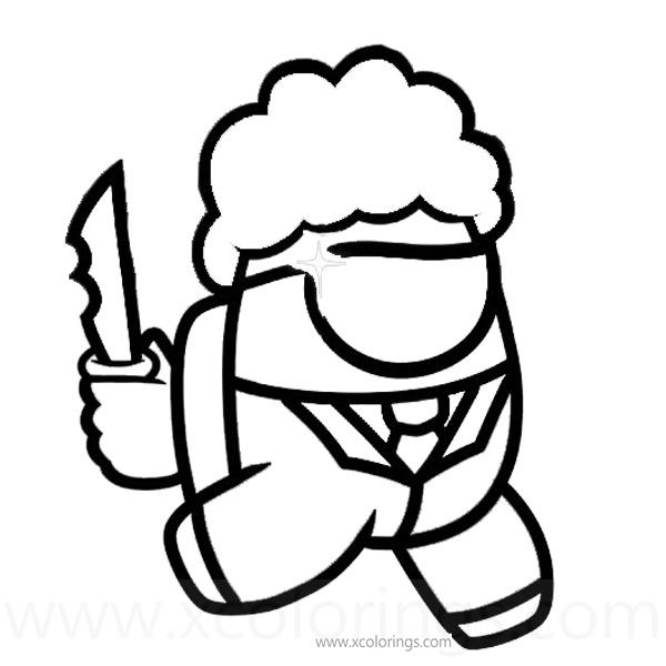 Free Among Us Coloring Pages Impostor Skin printable