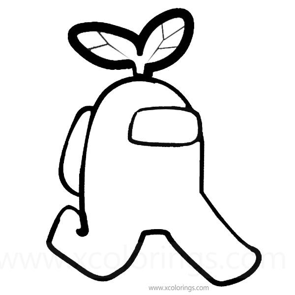 Free Among Us Coloring Pages Leaf Hat Creamate Running printable
