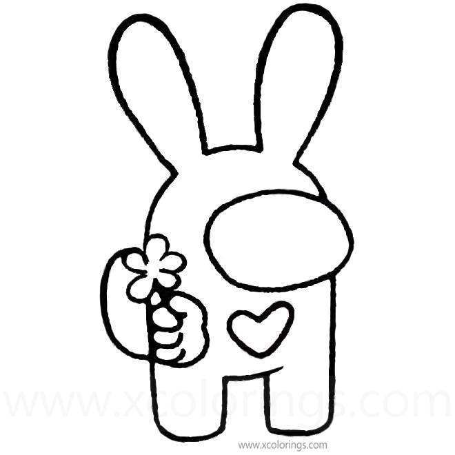 Free Among Us Coloring Pages Rabbit Skin printable