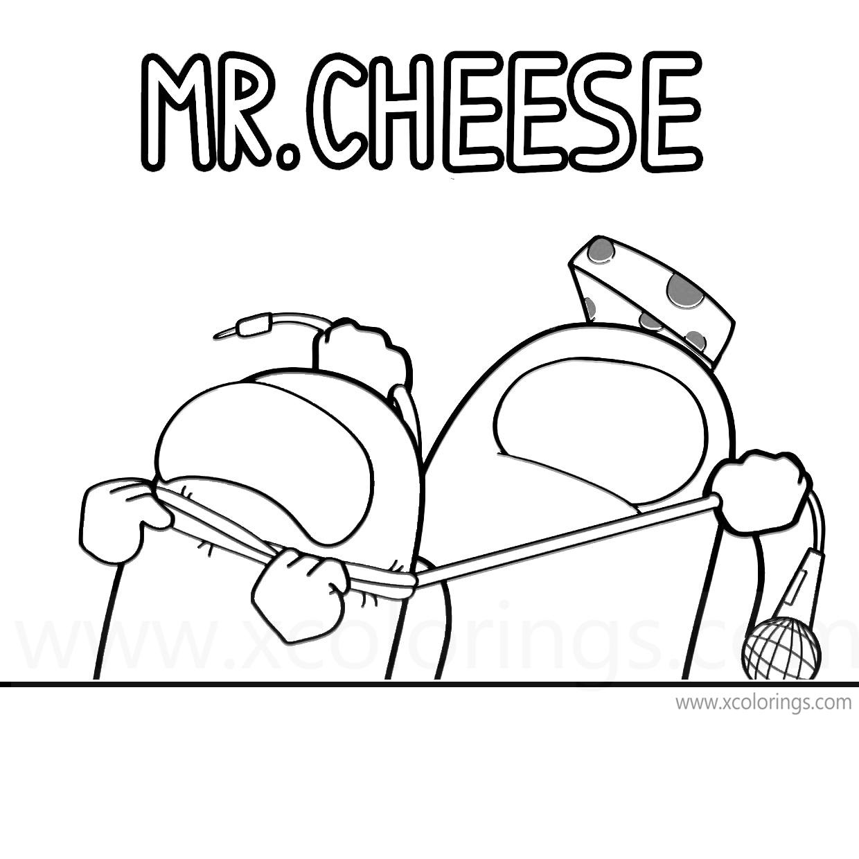 Free Among Us Coloring Pages Song No One Suspects Mr. Cheese printable