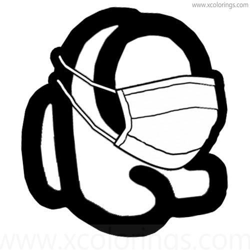 Free Among Us Mini Crewmate Coloring Pages Baby Crewmate with Mask printable
