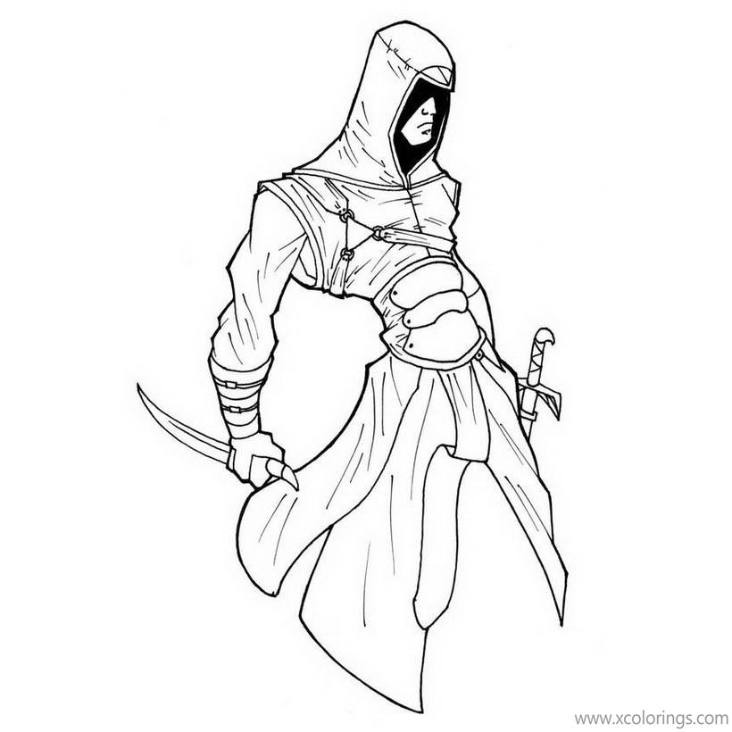 Free Assassin's Creed Characters Coloring Pages Altair printable