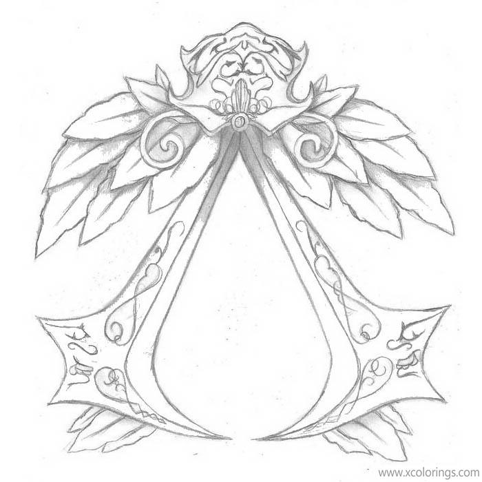 Free Assassin's Creed Coloring Pages Flag printable