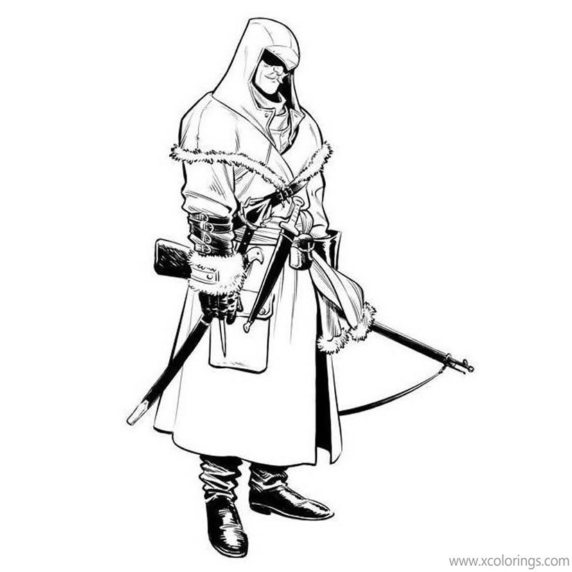 Free Assassin's Creed Coloring Pages Nikolai printable