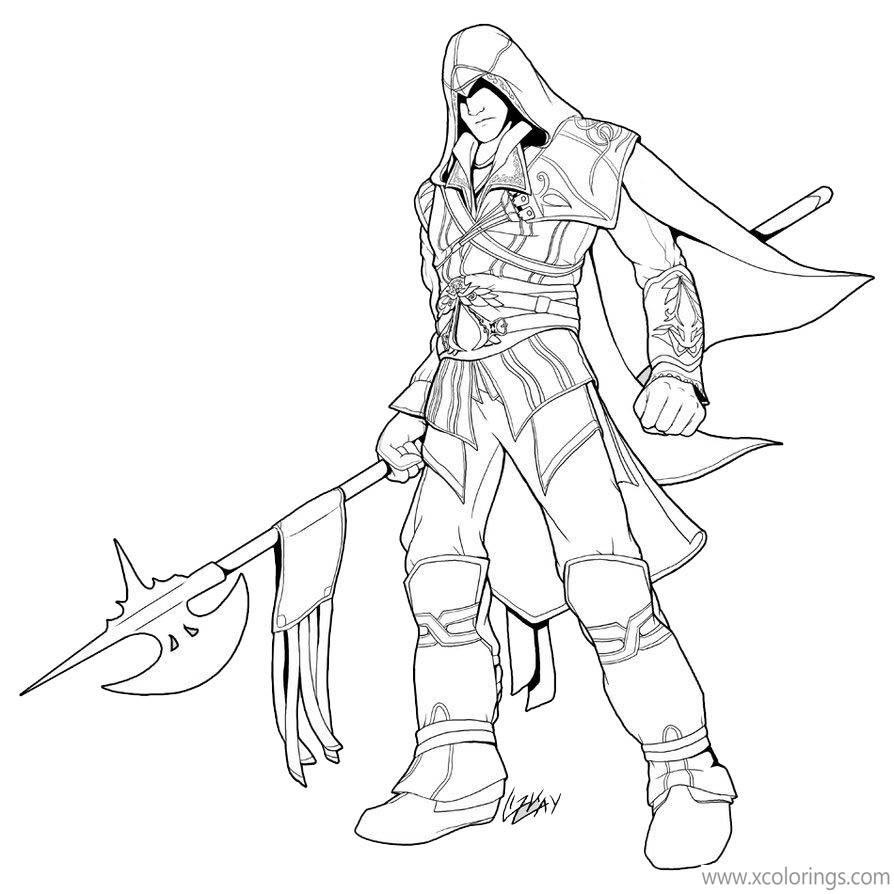 Free Assassin's Creed Coloring Pages Printable printable