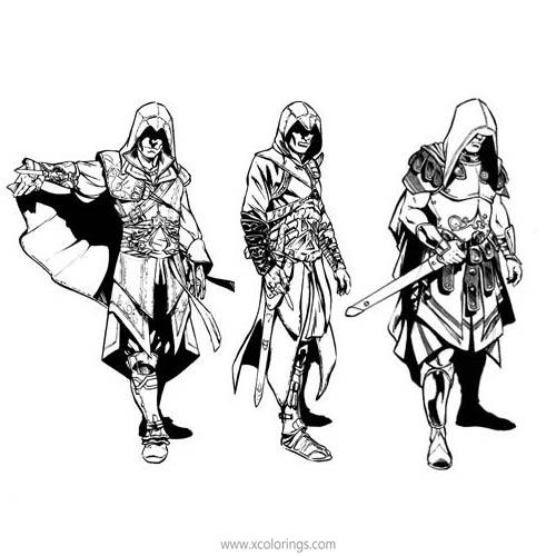 Free Assassin's Creed Coloring Pages Tutorial printable