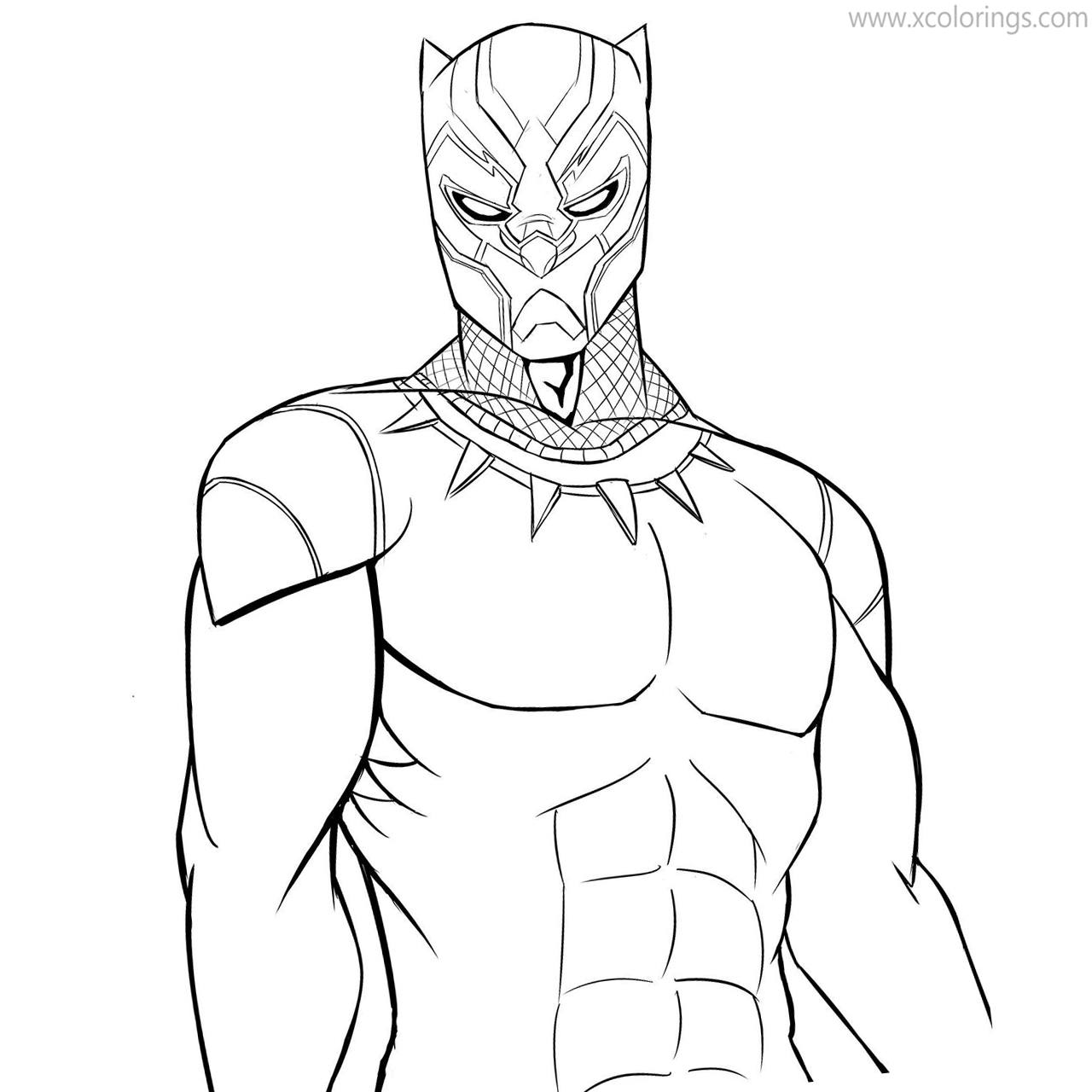 Free Avengers Superhero Black Panther Coloring Pages printable