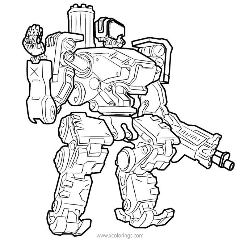 Free Bastion from Overwatch Coloring Pages printable