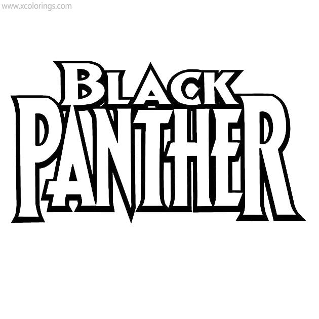 Free Black Panther Coloring Pages Logo printable