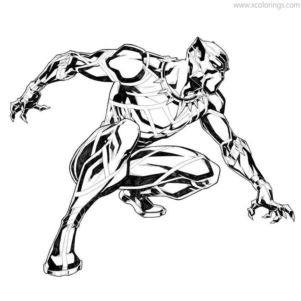 Free Black Panther Coloring Pages Ready to Fight printable