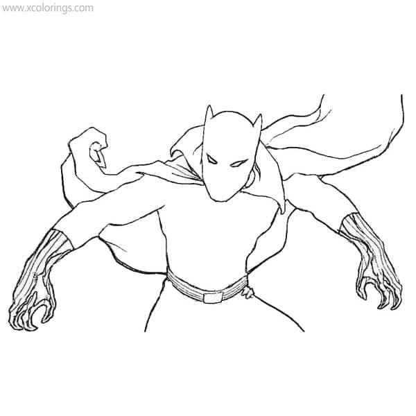 Free Black Panther Outline Coloring Pages printable