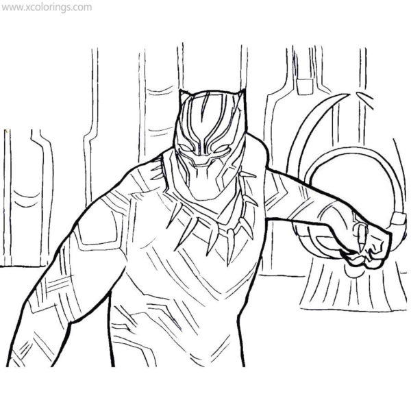 The Avengers Black Panther Coloring Pages - XColorings.com