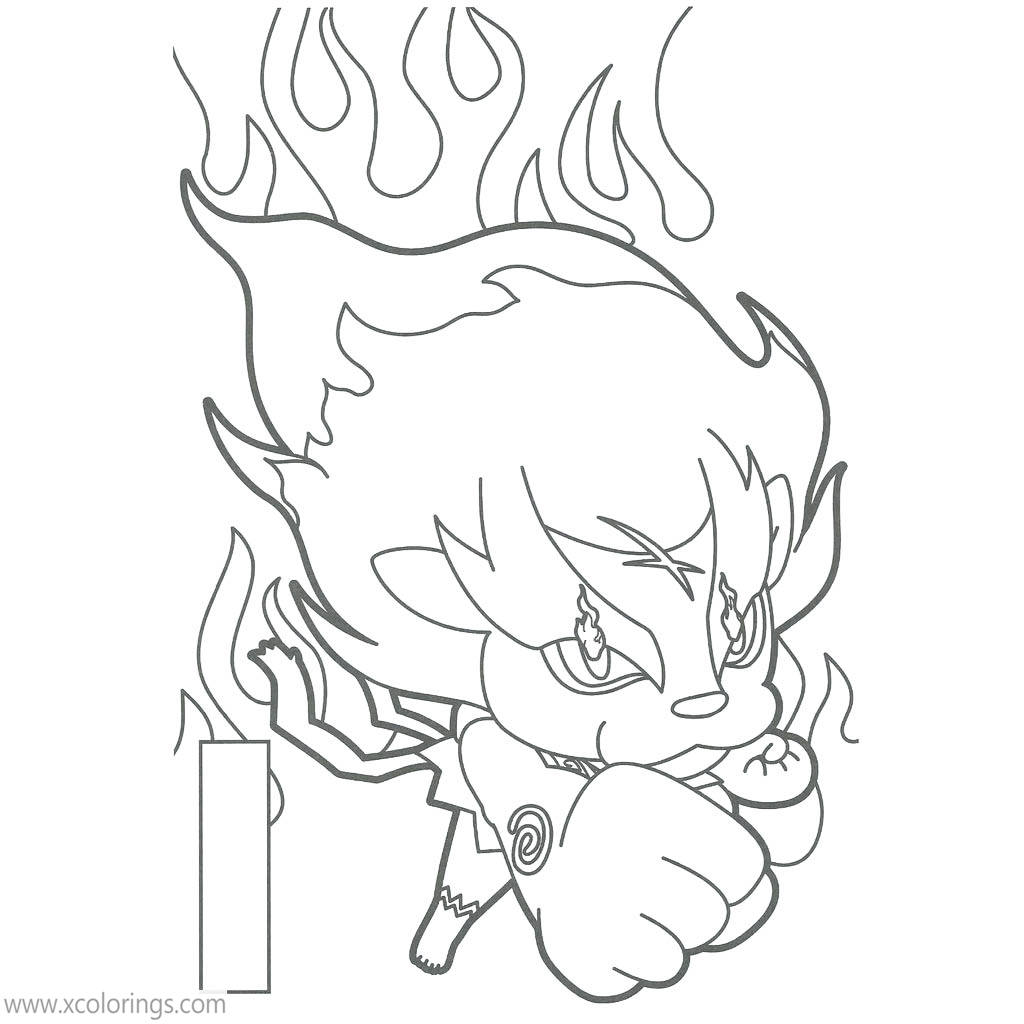 Free Blazion from Yo-Kai Watch Coloring Pages printable