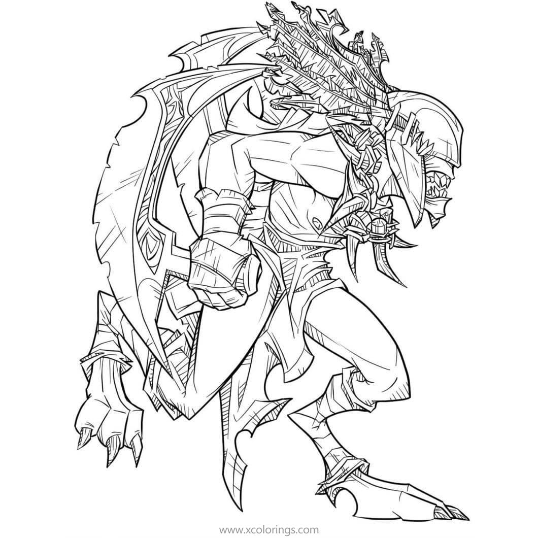 Bloodseeker from Dota 2 Coloring Pages - XColorings.com