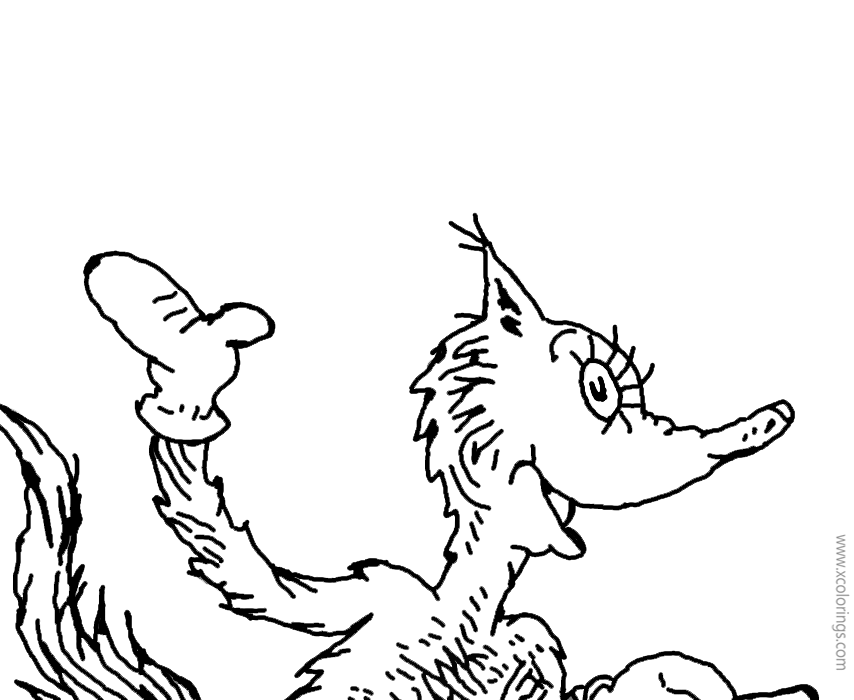 Free Book Fox in Socks Coloring Pages printable