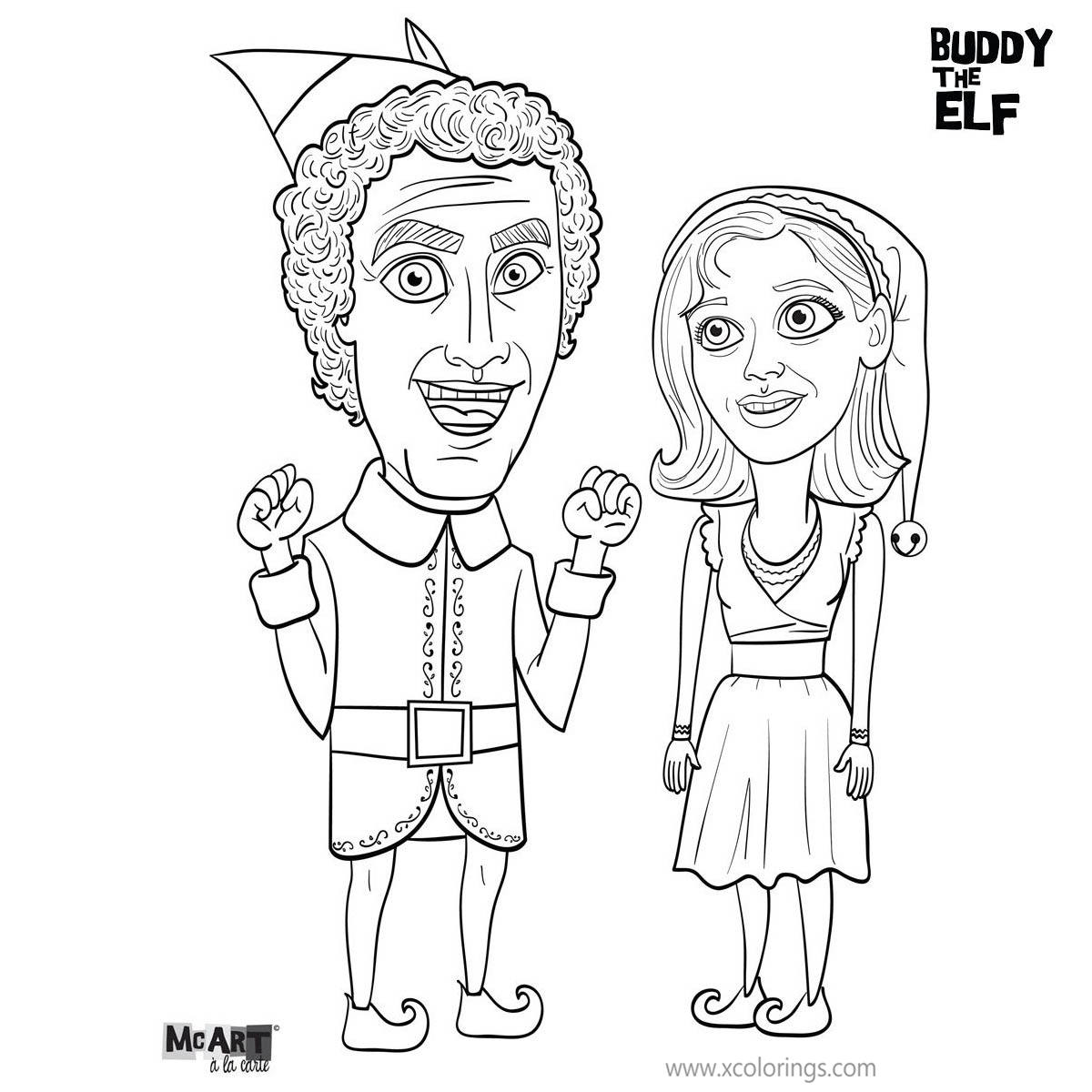 Free Buddy The Elf Coloring Pages Buddy andJovie printable