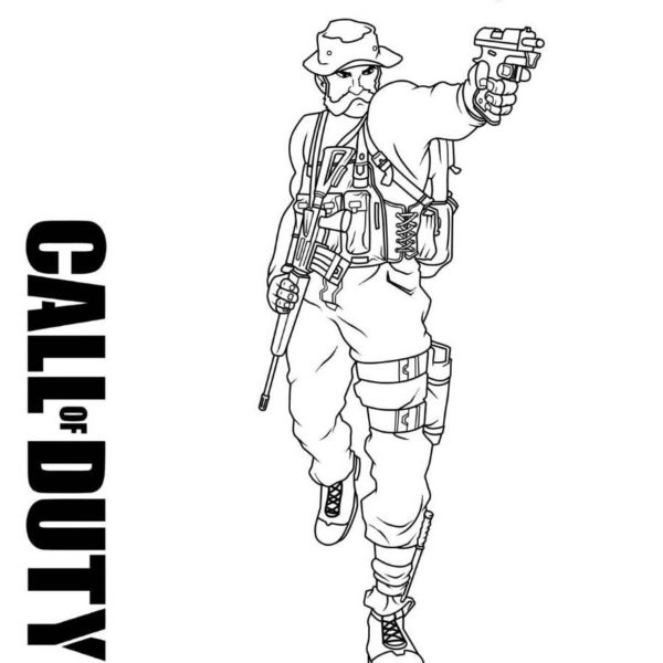Call Duty Ghost Coloring Pages Sketch Coloring Page
