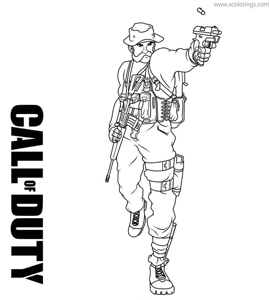 Free Call Of Duty Captain Price Coloring Pages printable