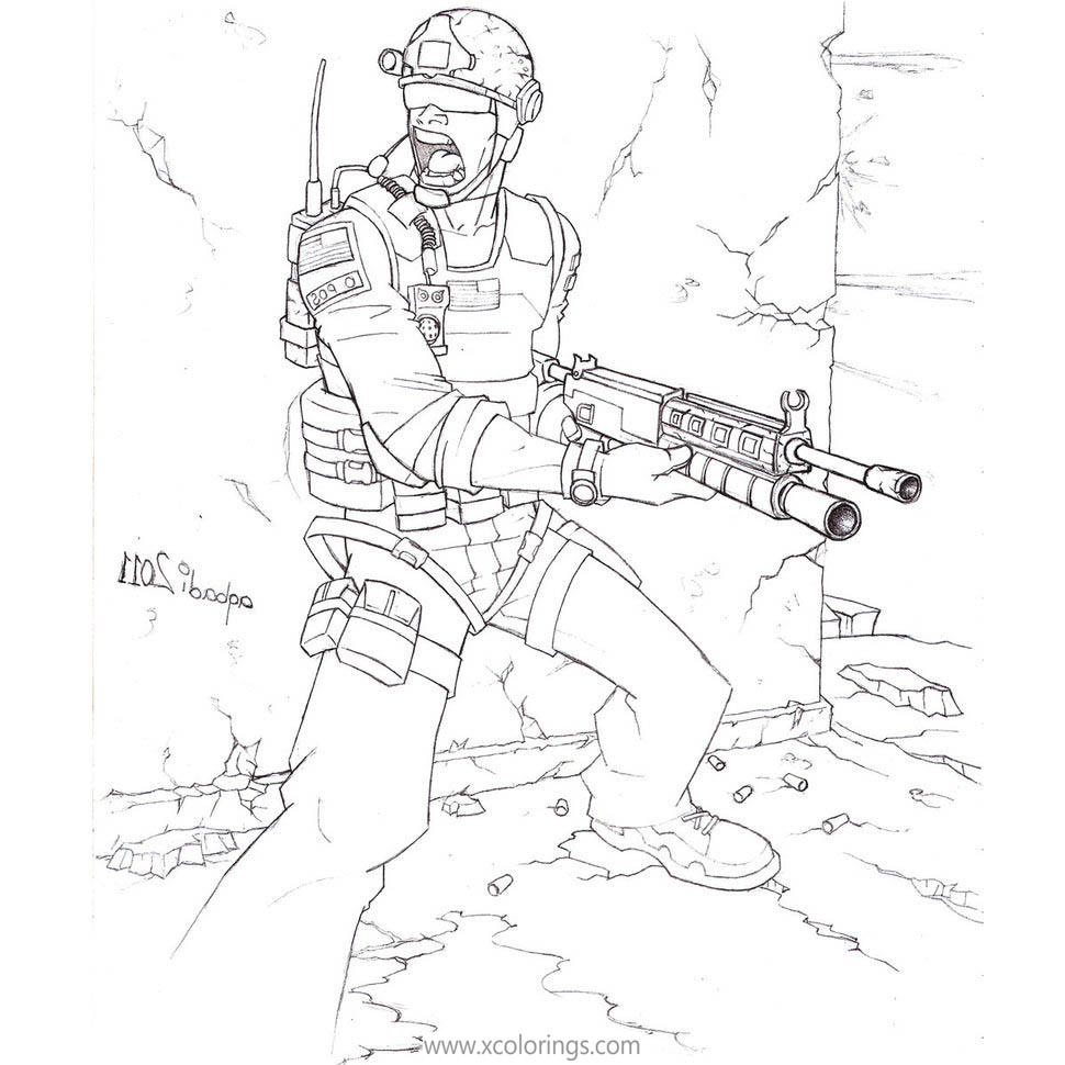 Free Call Of Duty Coloring Pages Black Ops Cold War printable