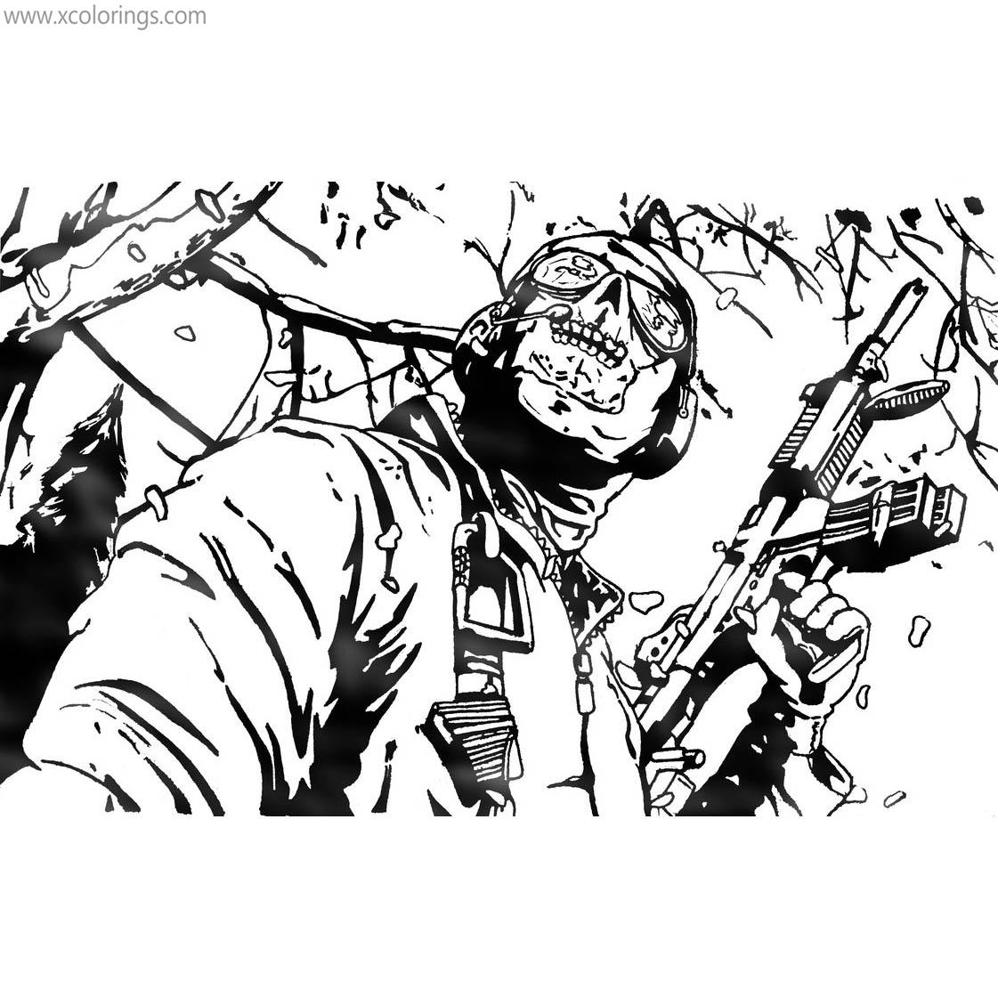 Free Call Of Duty Coloring Pages Black and White printable