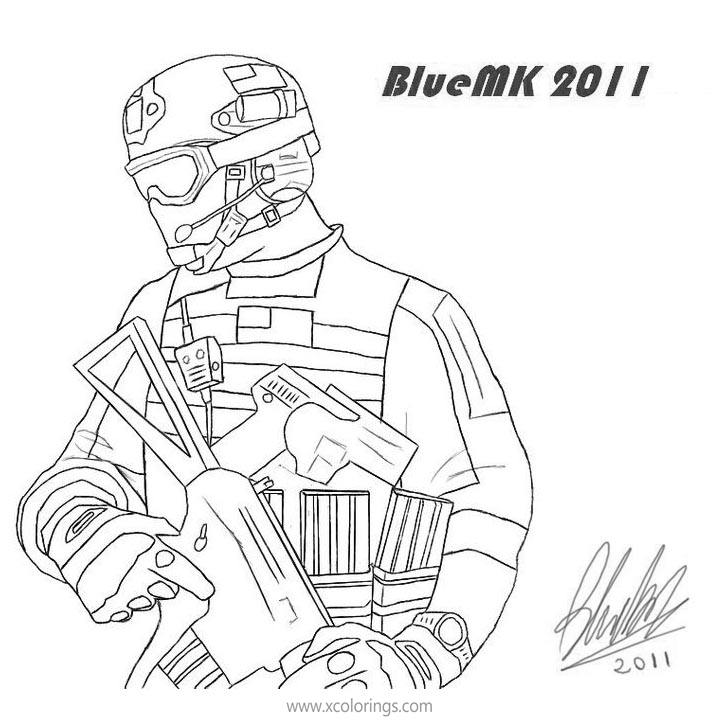 Free Call Of Duty Coloring Pages by BlueMK printable