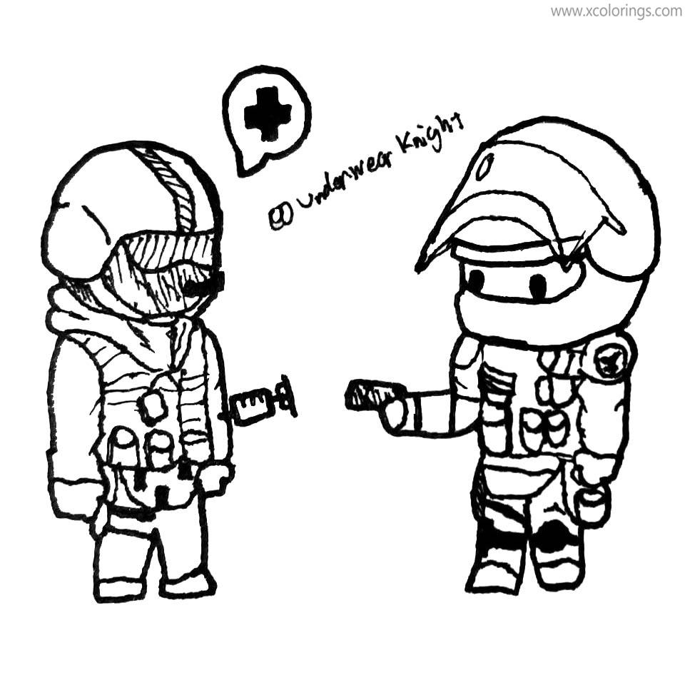 Free Cartoon Rainbow Six Siege Coloring Pages printable