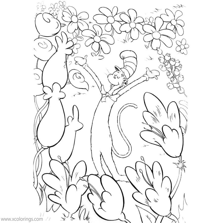 Cat In The Hat Coloring Pages - XColorings.com