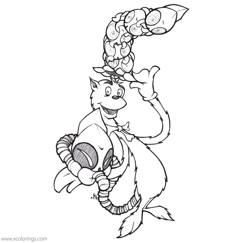 Free Cat In The Hat Coloring Pages Fanart printable