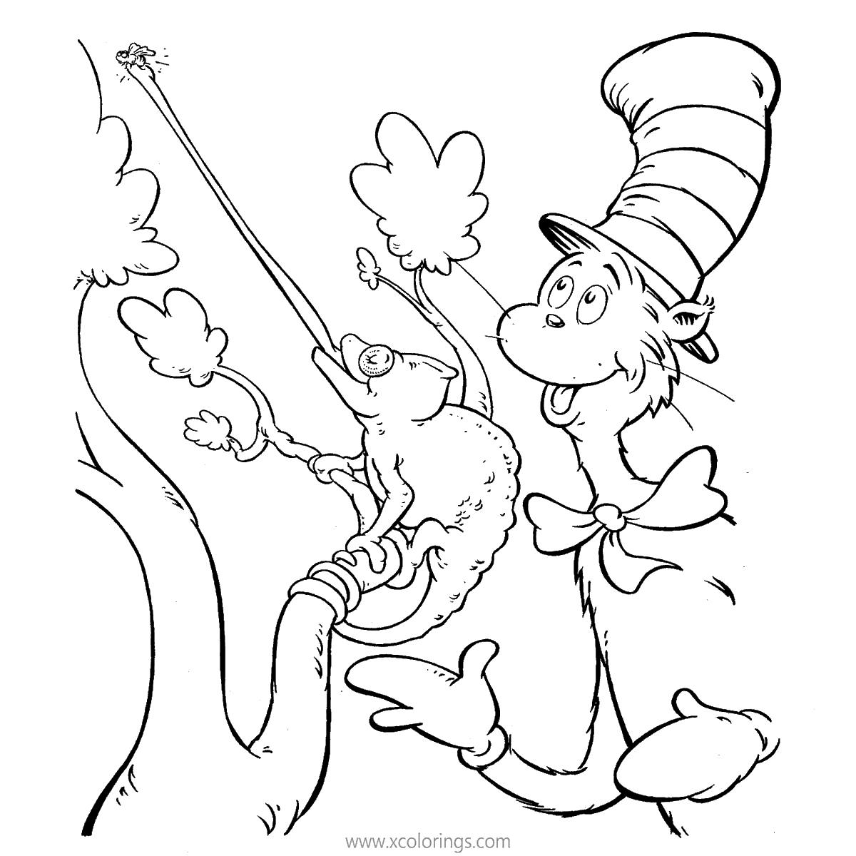 Free Cat In The Hat Coloring Pages Lizard printable