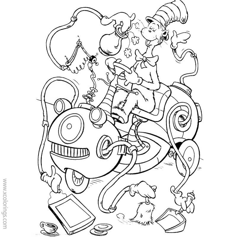 Free Cat In The Hat Coloring Pages Thinga ma jigger printable