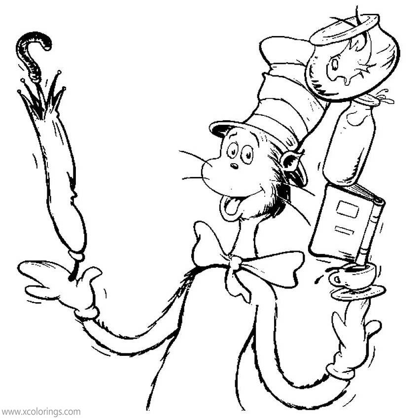 Cat In The Hat Knows A Lot About That Coloring Pages - XColorings.com