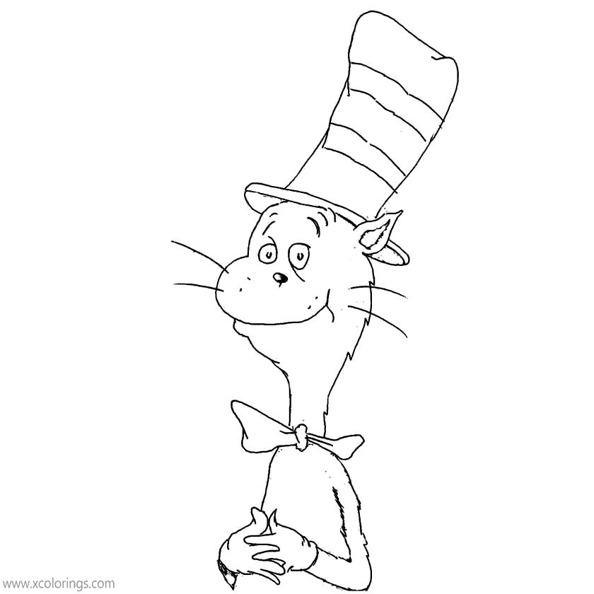 Free Cat In The Hat from Dr. Seuss Coloring Pages printable