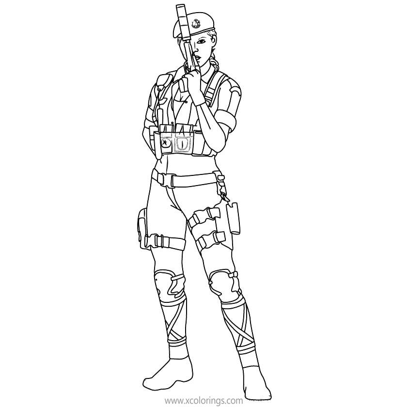 Caveira from Rainbow Six Siege Coloring Pages - XColorings.com