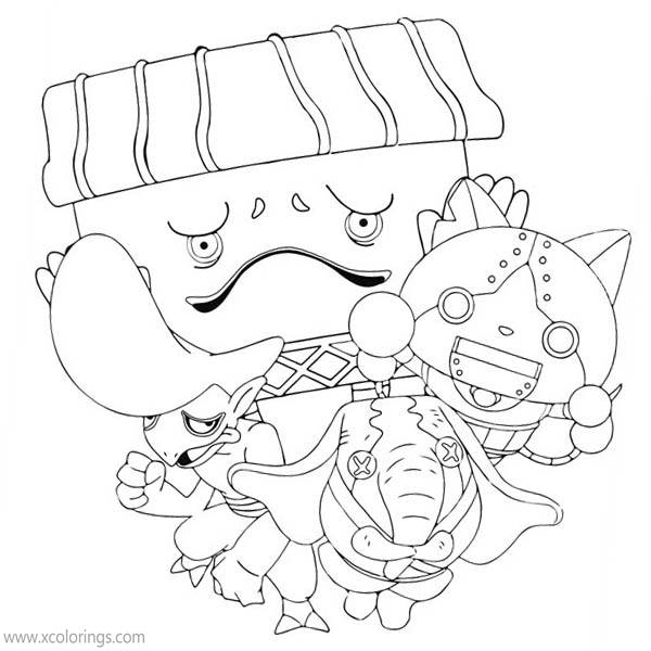 Free Characters from Yo-Kai Watch Coloring Pages printable