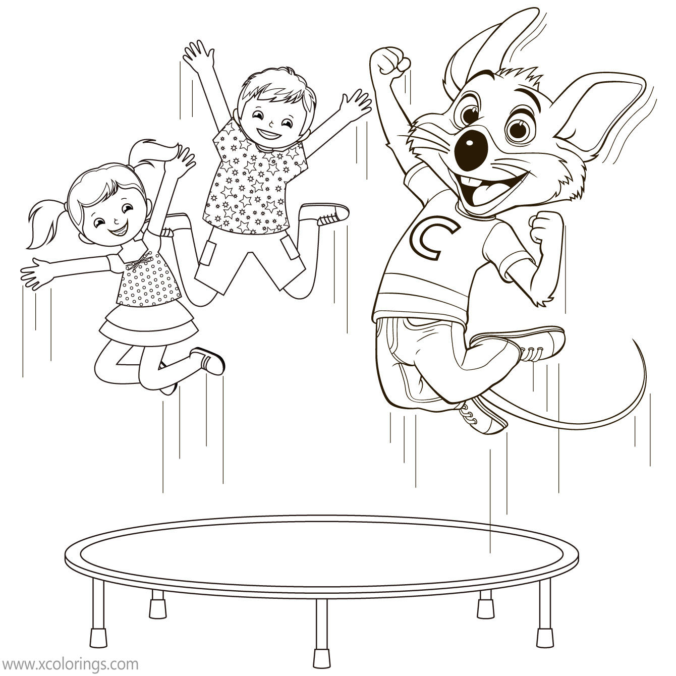 Free Chuck E Cheese Coloring Pages Chuck E & Friends printable