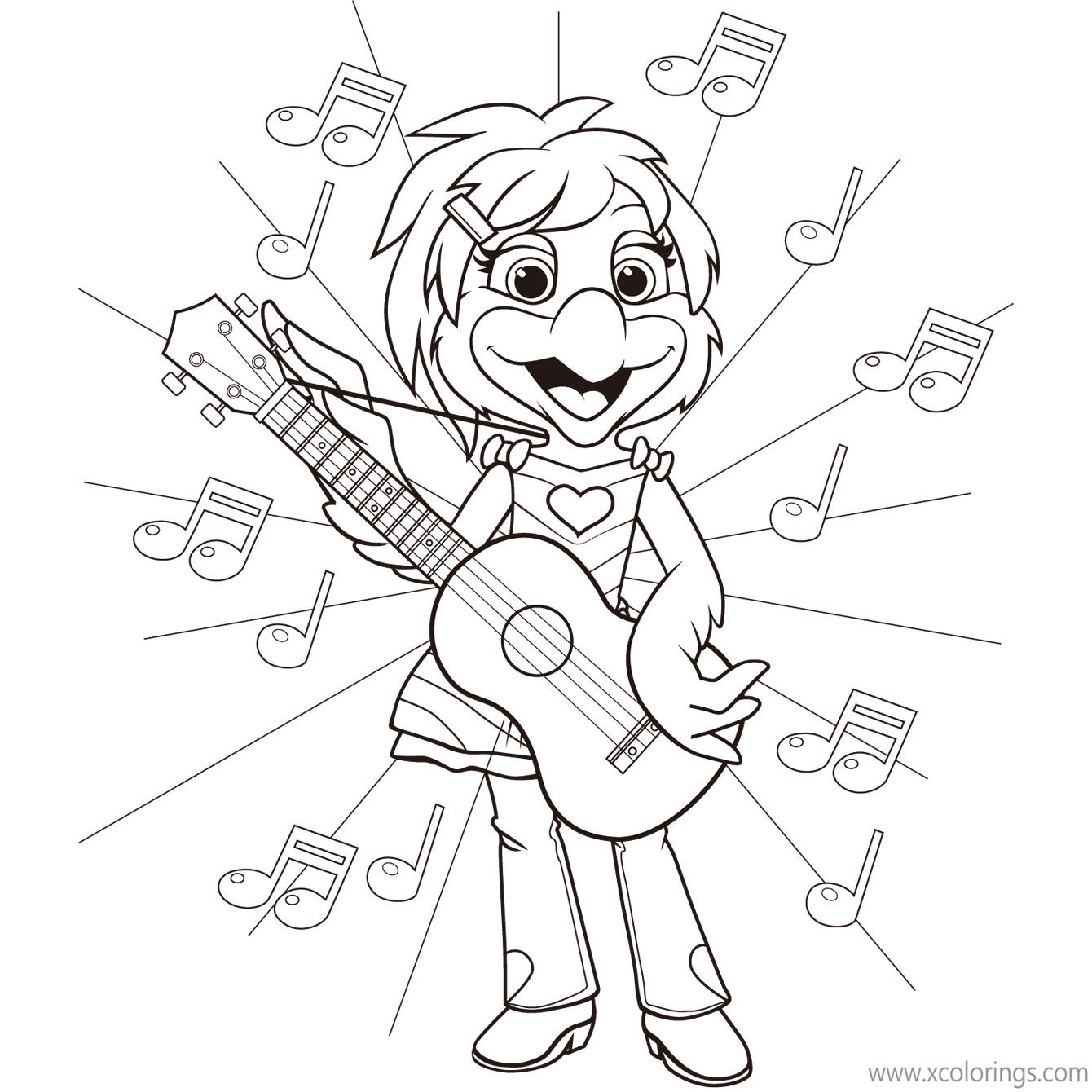 Free Chuck E Cheese Coloring Pages Helen Henny Loves Music printable