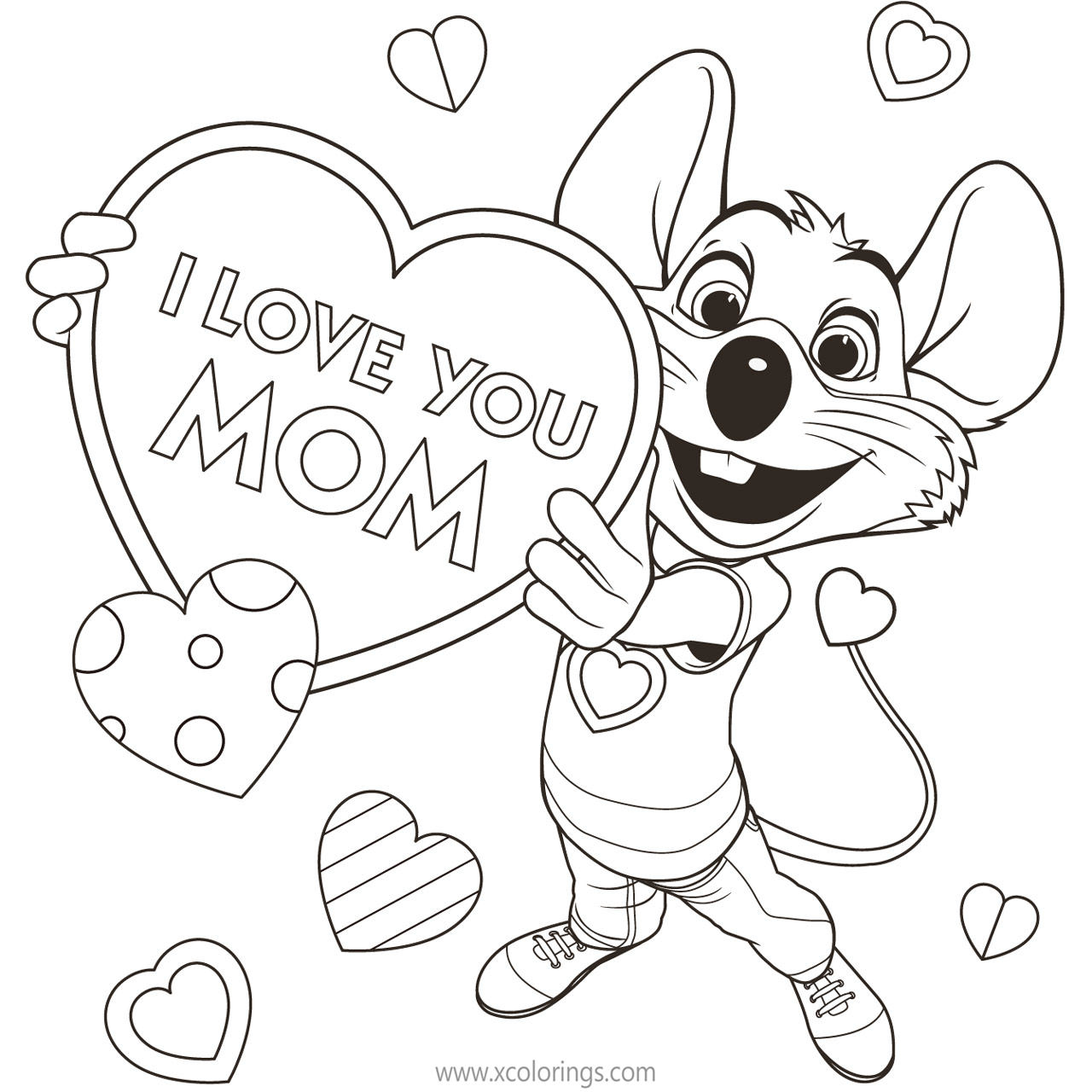 Chuck E Cheese Coloring Pages Helen Henny Loves Music - XColorings.com