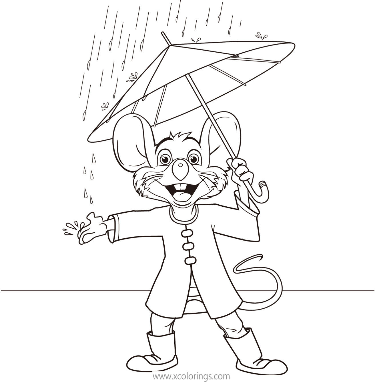 Free Chuck E Cheese Coloring Pages Rain printable