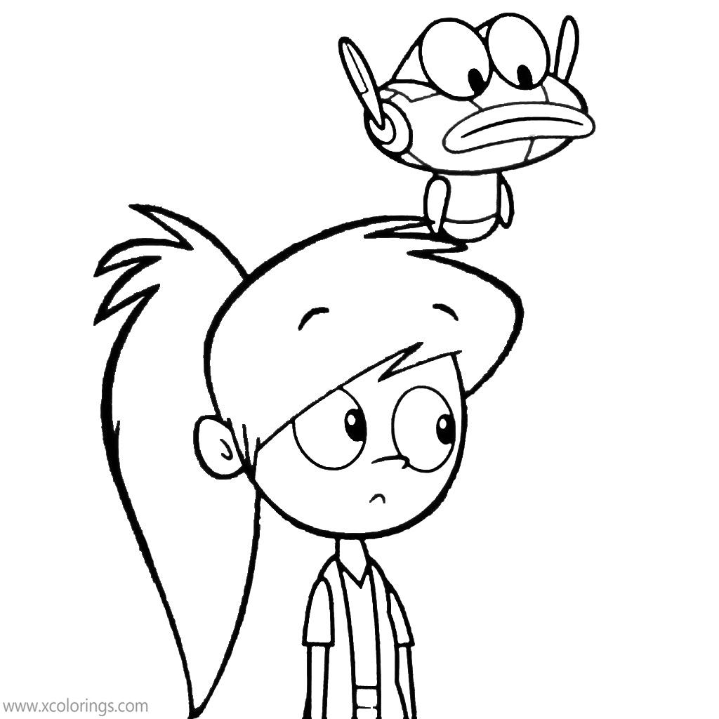 Free Chuck's Choice Characters Coloring Pages Misha and UD printable