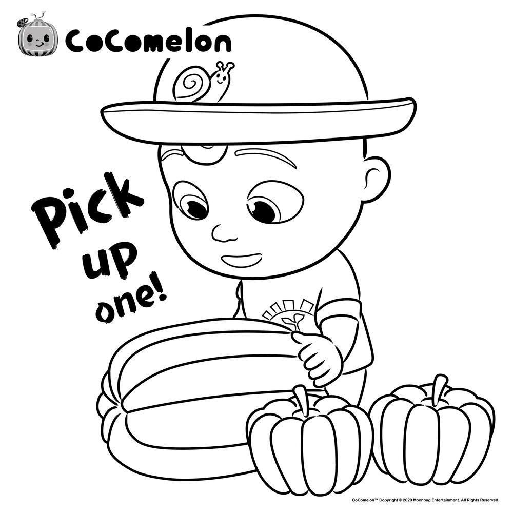 Free CoComelon Coloring Pages Harvest Stew printable