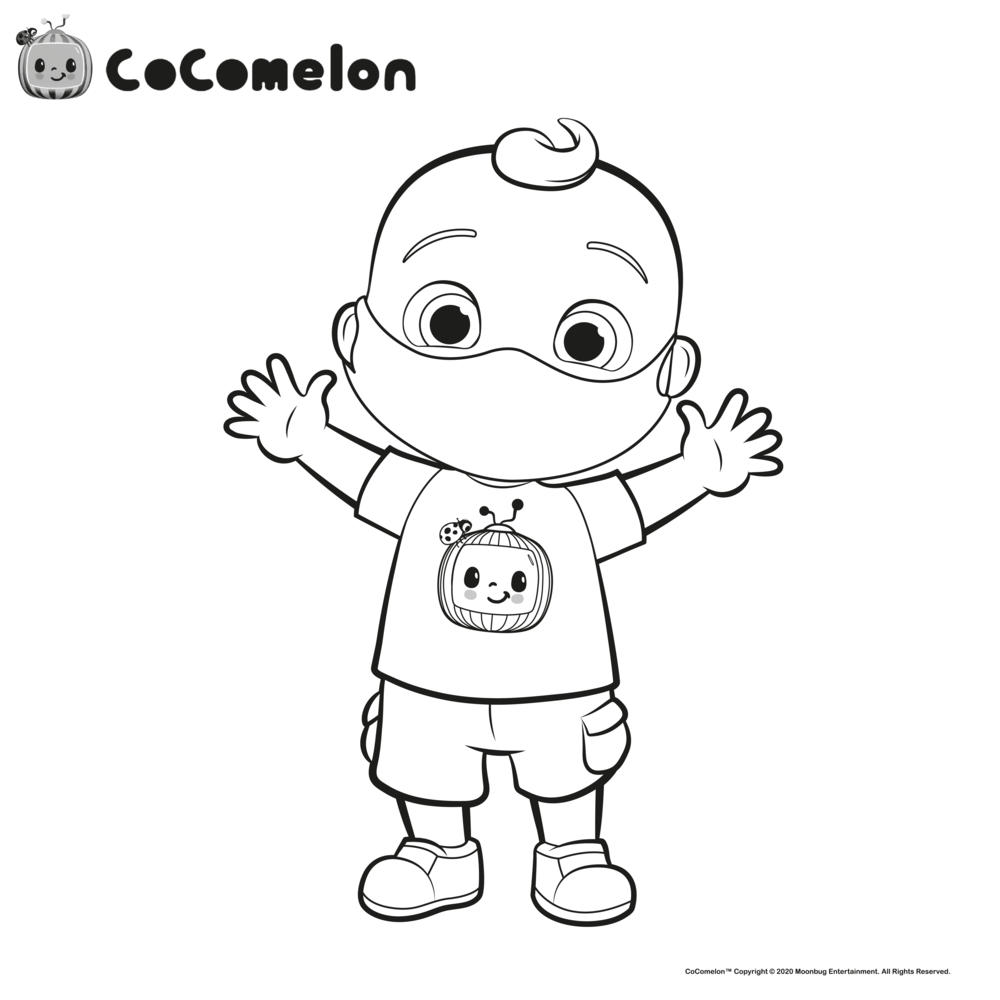 Free CoComelon Coloring Pages Yes Yes Stay Healthy printable