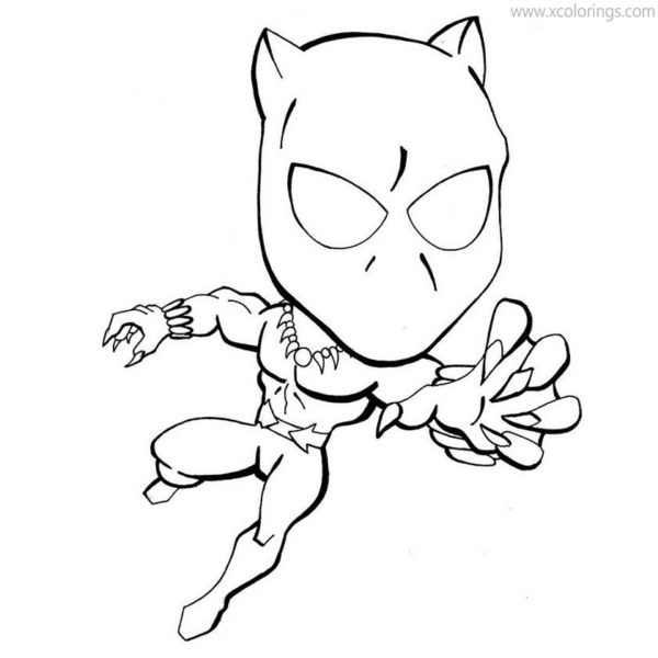 Black Panther is Fighting Coloring Pages - XColorings.com