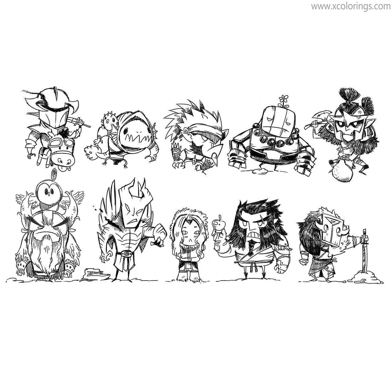 Free Cute Dota 2 Characters Coloring Pages printable