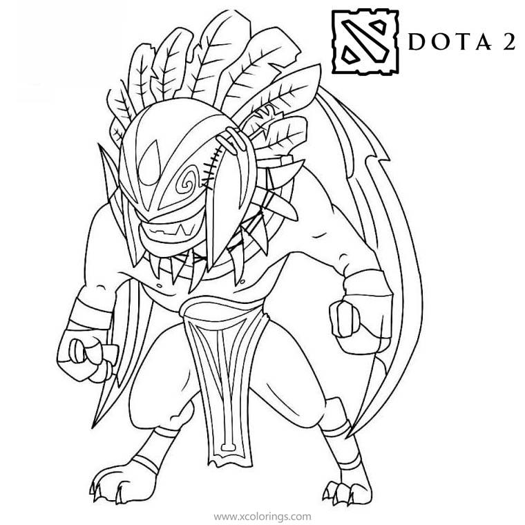 Dota 2 Bloodseeker Coloring Pages - XColorings.com