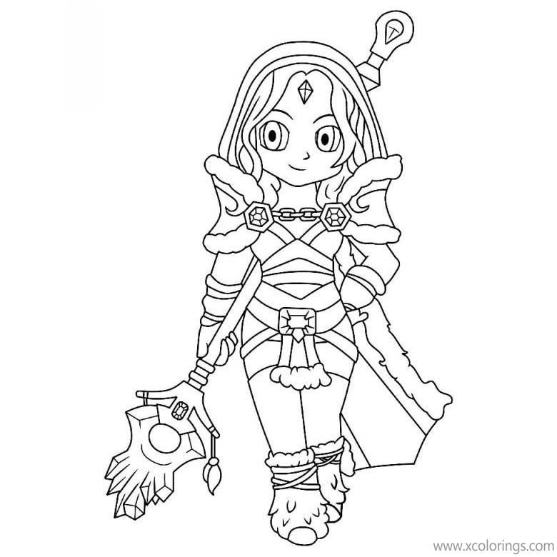 Free Dota 2 Coloring Pages Crystal Maiden printable