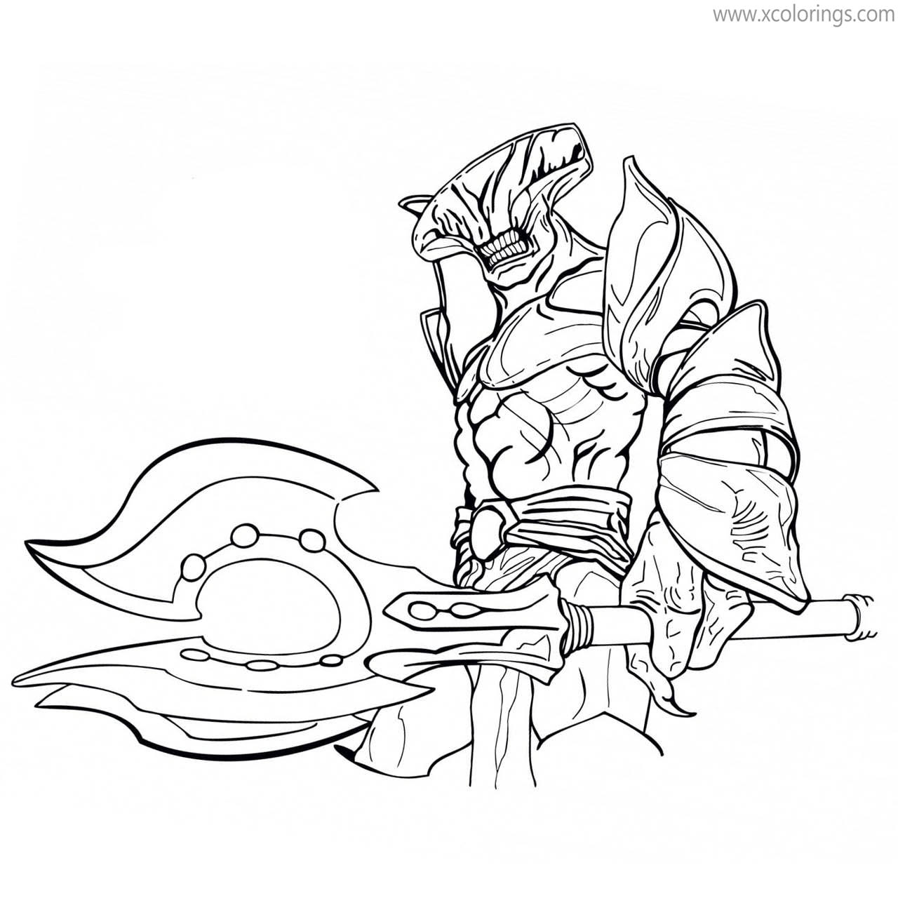 Free Dota 2 Coloring Pages Faceless Void printable