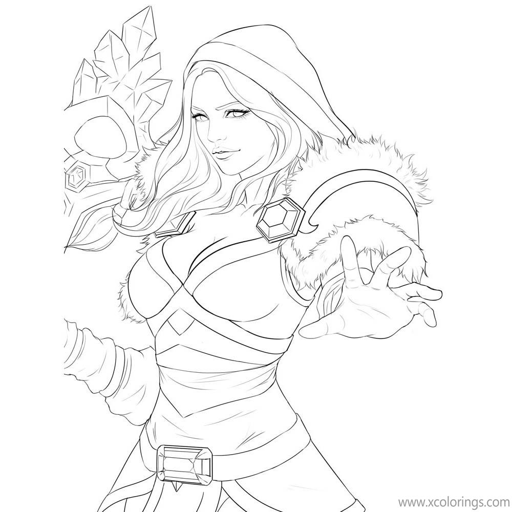 Free Dota 2 Coloring Pages Female Hero printable