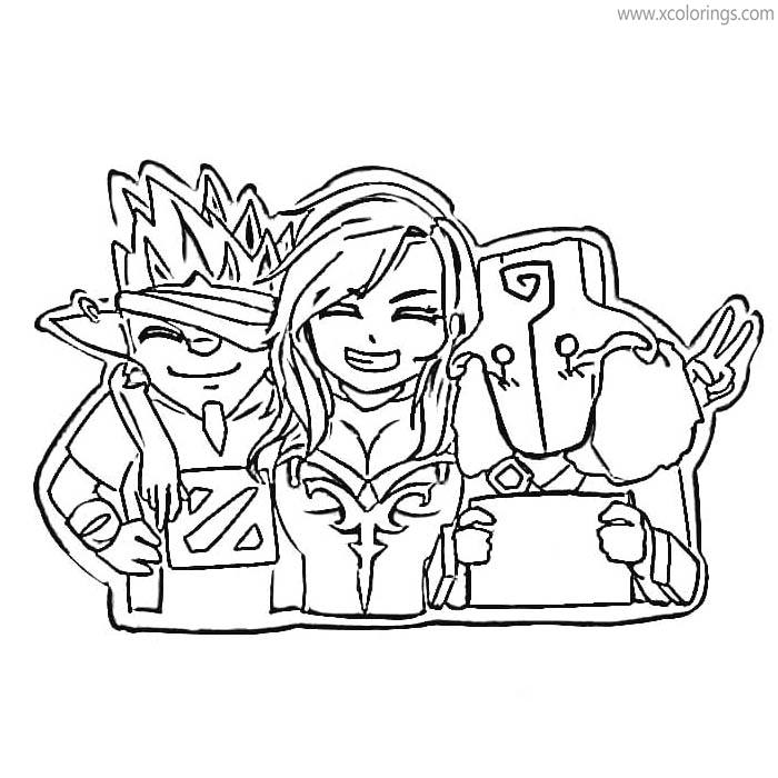 Free Dota 2 Coloring Pages Heroes printable